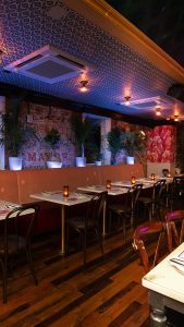 room with with table-and sits to have dinner